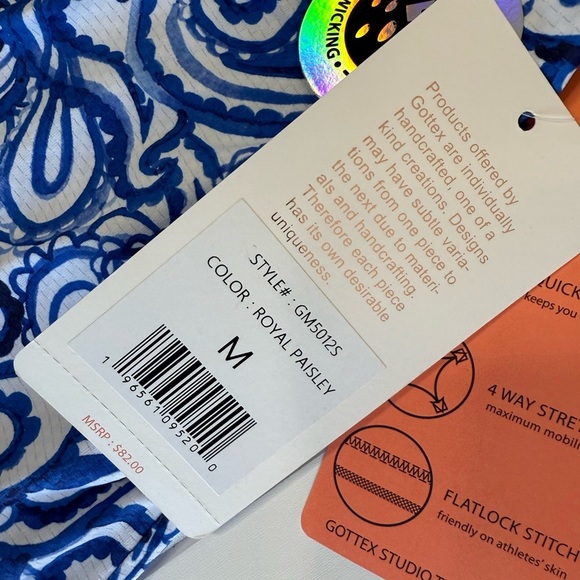 Gottex Women Golf Tennis Skort Skirt Medium Paisley Built-in Shorts NEW. 1040 - Picture 2 of 4